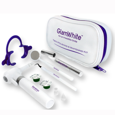 Glam White Teeth Polishing and Whitening Kit image.