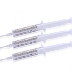 Three 10mL whitening gel syringes.